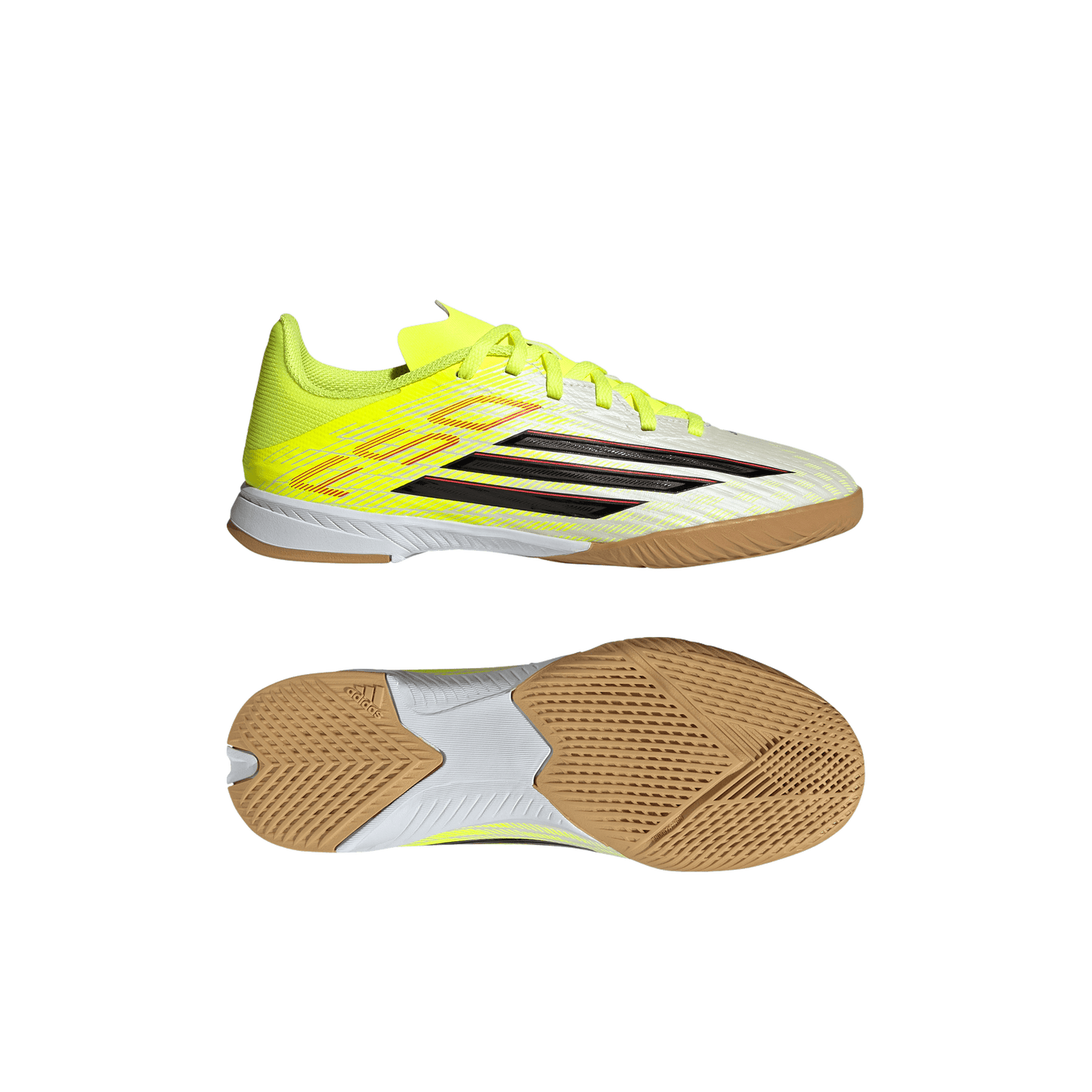 adidas F50 LEAGUE Indoor Soccer Shoes | Team Solar Yellow 2 / Core Black / Lucid Red | Kid's