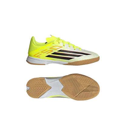 adidas F50 LEAGUE Indoor Soccer Shoes | Team Solar Yellow 2 / Core Black / Lucid Red | Kid's