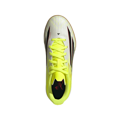 adidas F50 LEAGUE Indoor Soccer Shoes | Team Solar Yellow 2 / Core Black / Lucid Red | Kid's