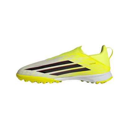 adidas F50 LEAGUE Laceless Turf Soccer Shoes | Team Solar Yellow 2 / Core Black / Lucid Rec | Kid's