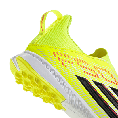adidas F50 LEAGUE Laceless Turf Soccer Shoes | Team Solar Yellow 2 / Core Black / Lucid Rec | Kid's
