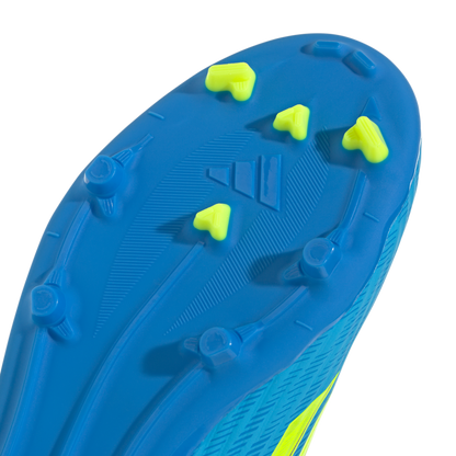 adidas F50 LEAGUE Mid Cut Firm Ground / Multi Ground Soccer Cleats  | Lucid Ray Blue / Team Solar Yellow 2 / Lucid Aquamarine | Kid's