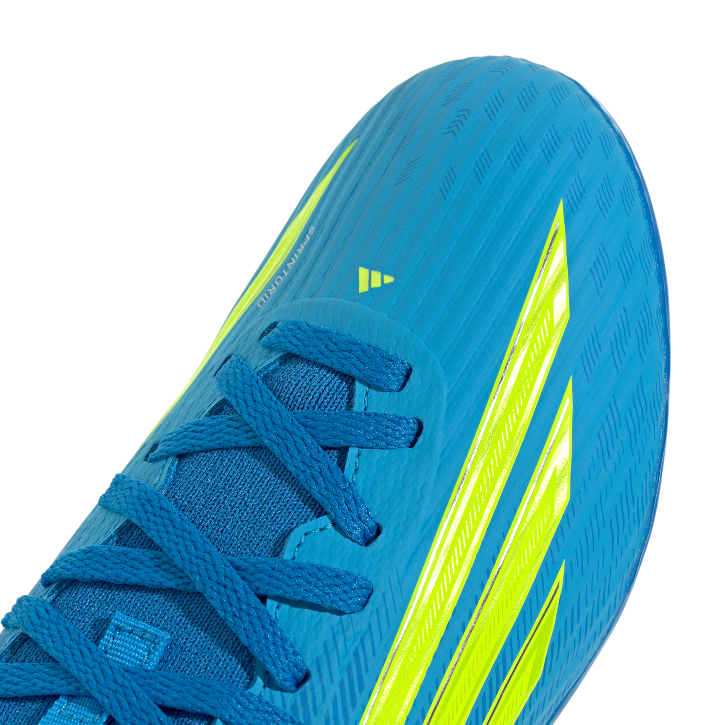 adidas F50 LEAGUE Mid Cut Firm Ground / Multi Ground Soccer Cleats  | Lucid Ray Blue / Team Solar Yellow 2 / Lucid Aquamarine | Kid's