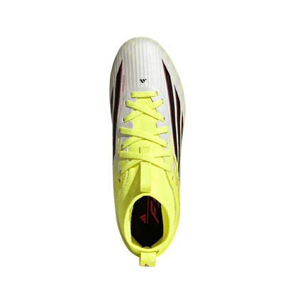 adidas F50 LEAGUE Mid Cut Firm Ground / Multi Ground Soccer Cleats  | Team Solar Yellow 2 / Core Black / Lucid Rec | Kid's