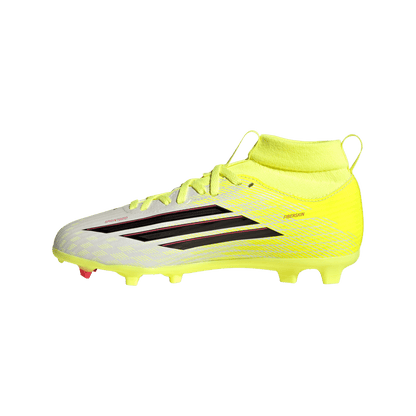 adidas F50 LEAGUE Mid Cut Firm Ground / Multi Ground Soccer Cleats  | Team Solar Yellow 2 / Core Black / Lucid Rec | Kid's