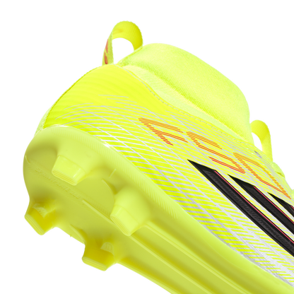 adidas F50 LEAGUE Mid Cut Firm Ground / Multi Ground Soccer Cleats  | Team Solar Yellow 2 / Core Black / Lucid Rec | Kid's