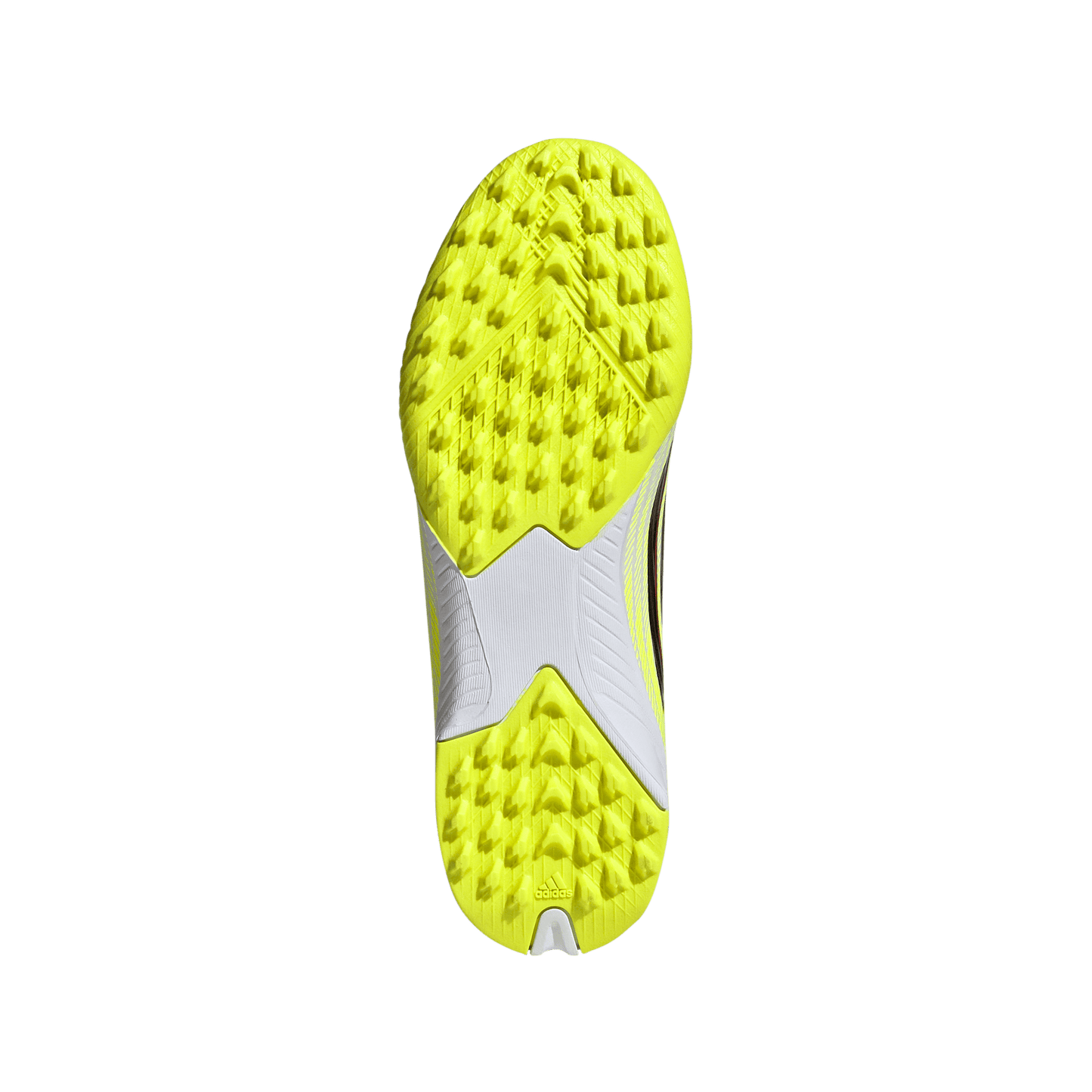 adidas F50 LEAGUE Mid Cut Turf Soccer Shoes | Team Solar Yellow 2 / Core Black / Lucid Rec | Kid's
