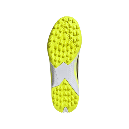 adidas F50 LEAGUE Mid Cut Turf Soccer Shoes | Team Solar Yellow 2 / Core Black / Lucid Rec | Kid's