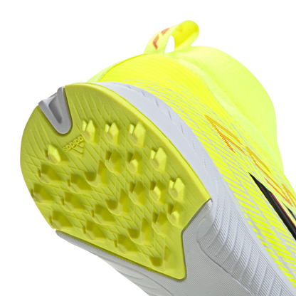 adidas F50 LEAGUE Mid Cut Turf Soccer Shoes | Team Solar Yellow 2 / Core Black / Lucid Rec | Kid's