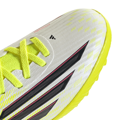 adidas F50 LEAGUE Mid Cut Turf Soccer Shoes | Team Solar Yellow 2 / Core Black / Lucid Rec | Kid's