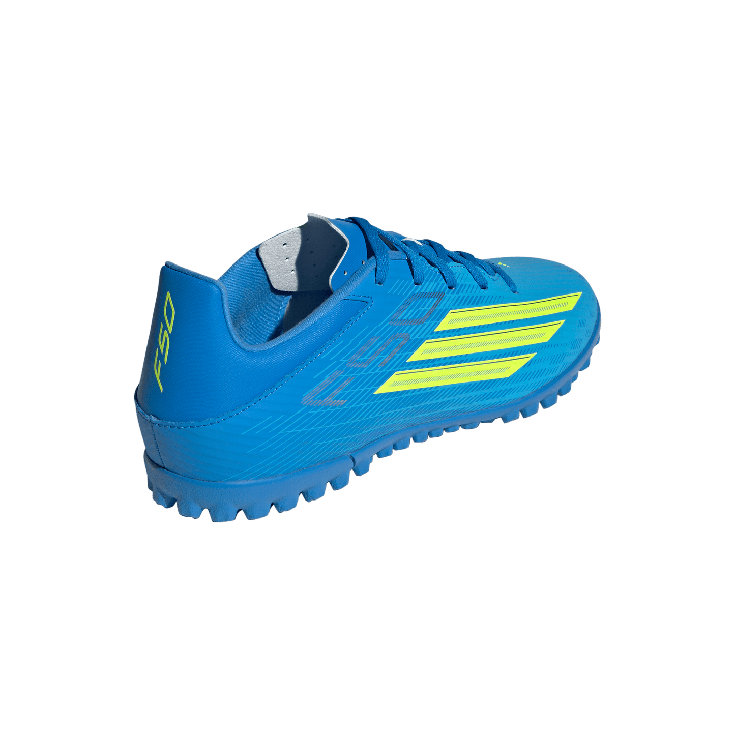 adidas F50 CLUB Turf Soccer Cleats | Lucid Ray Blue / Team Solar Yellow 2 / Lucid Aquamarine | Men's