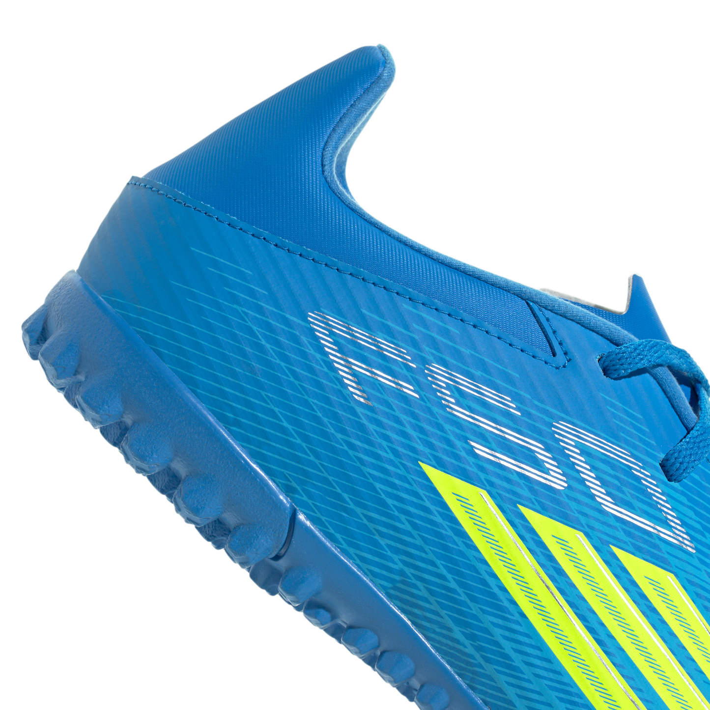 adidas F50 CLUB Turf Soccer Cleats | Lucid Ray Blue / Team Solar Yellow 2 / Lucid Aquamarine | Men's