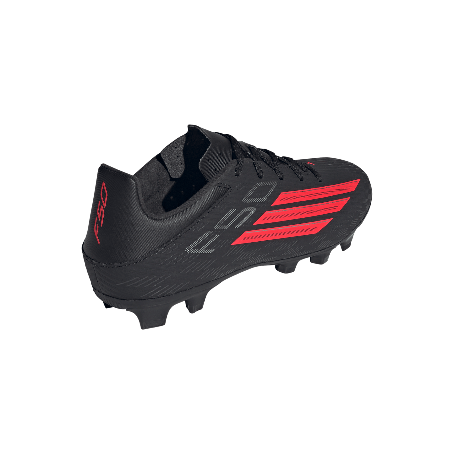 adidas F50 CLUB FG/MG Soccer Cleats | Core Black / Lucid Red / Core Black | Men's