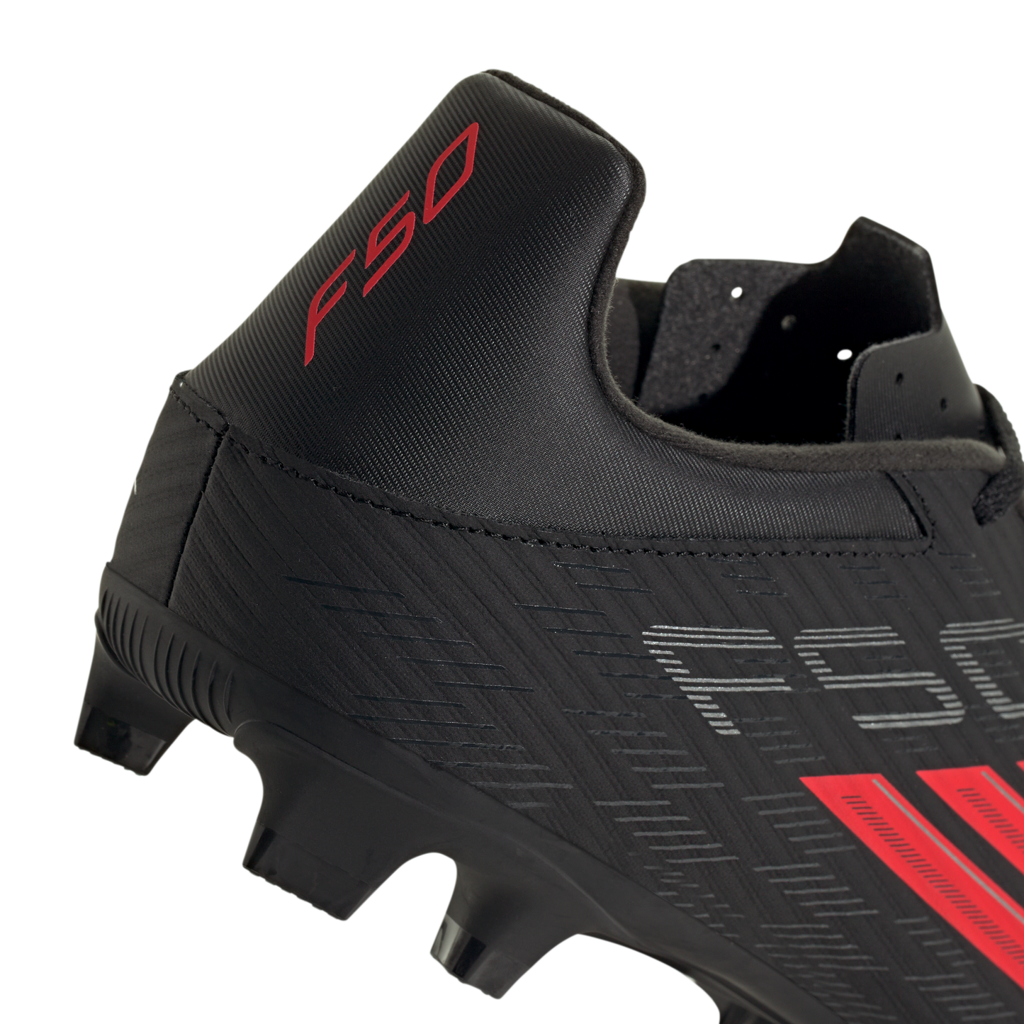 adidas F50 CLUB FG/MG Soccer Cleats | Core Black / Lucid Red / Core Black | Men's