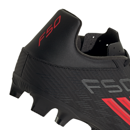adidas F50 CLUB FG/MG Soccer Cleats | Core Black / Lucid Red / Core Black | Men's