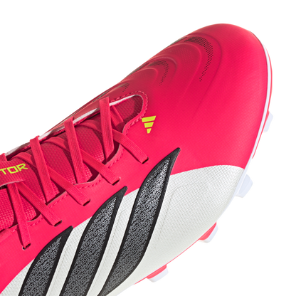 adidas PREDATOR CLUB Firm Ground/Multi Ground Soccer Cleats | Lucid Red / Core Black / Cloud White | Men's