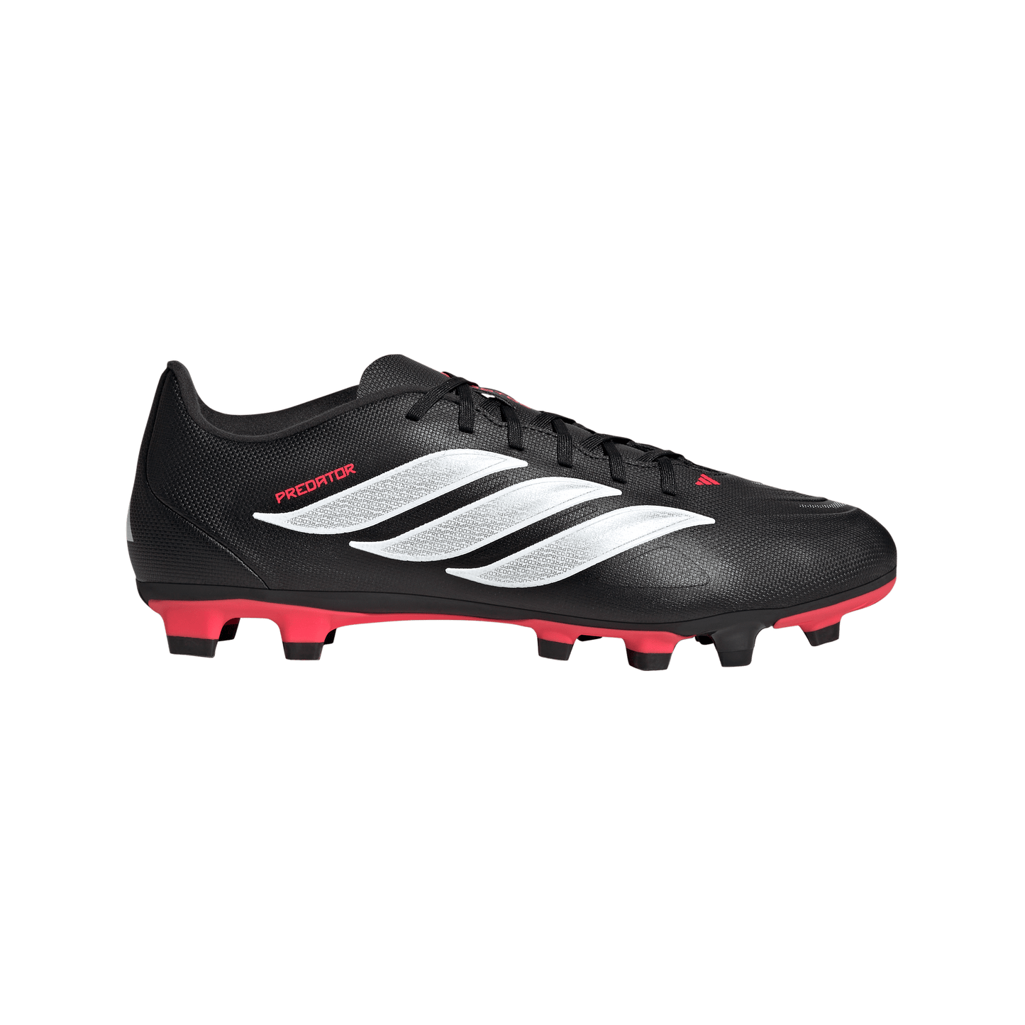 adidas PREDATOR CLUB Firm Ground/Multi Ground Soccer Boots | Core Black / Cloud White / Lucid Red | Men's