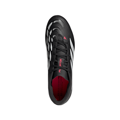 adidas PREDATOR CLUB Firm Ground/Multi Ground Soccer Boots | Core Black / Cloud White / Lucid Red | Men's