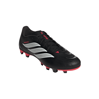 adidas PREDATOR CLUB Firm Ground/Multi Ground Soccer Boots | Core Black / Cloud White / Lucid Red | Men's