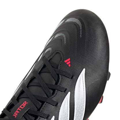 adidas PREDATOR CLUB Firm Ground/Multi Ground Soccer Boots | Core Black / Cloud White / Lucid Red | Men's