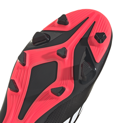 adidas PREDATOR CLUB Firm Ground/Multi Ground Soccer Boots | Core Black / Cloud White / Lucid Red | Men's