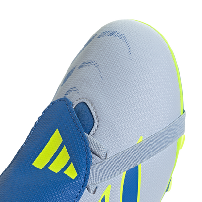 adidas Predator Club Fold-Over Tongue Elastic Laces FG/MG Soccer Cleats | Crystal Sky / Ray Blue / Team Solar Yellow | Kid's
