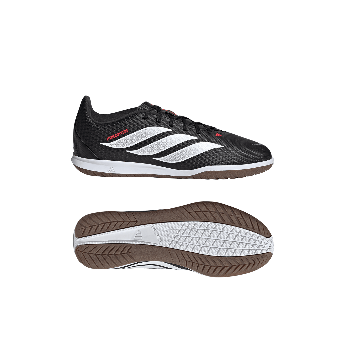 adidas Predator Club Indoor Soccer Shoes | Core Black / White | Kid's