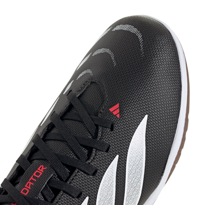 adidas Predator Club Indoor Soccer Shoes | Core Black / White | Kid's