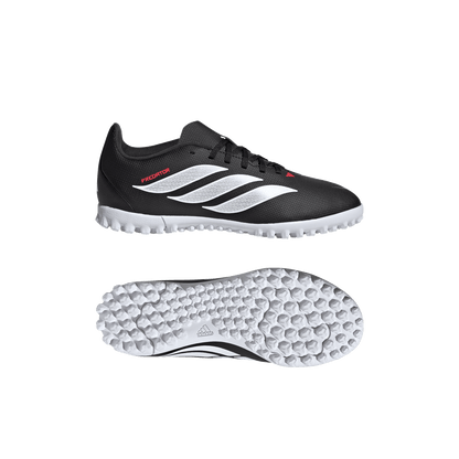 adidas PREDATOR CLUB Turf Soccer Shoes | Core Black / Cloud White / Lucid Red | Kid's