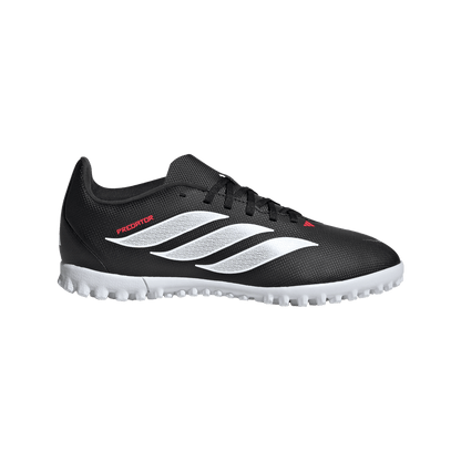 adidas PREDATOR CLUB Turf Soccer Shoes | Core Black / Cloud White / Lucid Red | Kid's