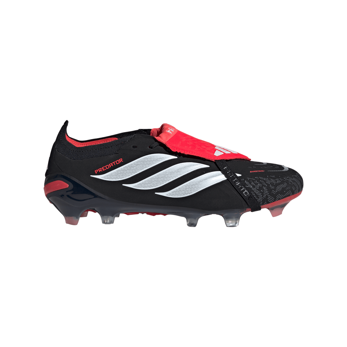 adidas PREDATOR ELITE Fold-Over Tongue Firm Ground Soccer Cleats | Core Black / Cloud White / Lucid Red | Men's