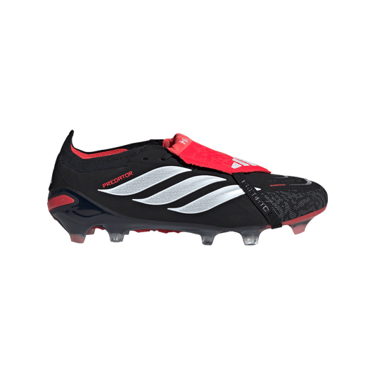 adidas PREDATOR ELITE Fold-Over Tongue Firm Ground Soccer Cleats | Core Black / Cloud White / Lucid Red | Men's
