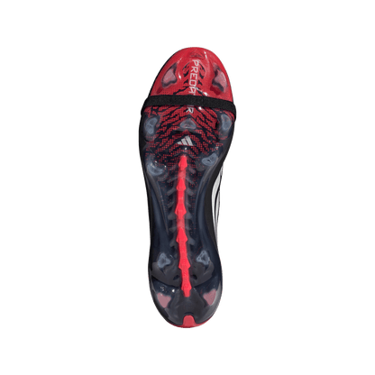 adidas PREDATOR ELITE Fold-Over Tongue Firm Ground Soccer Cleats | Core Black / Cloud White / Lucid Red | Men's