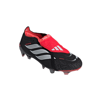 adidas PREDATOR ELITE Fold-Over Tongue Firm Ground Soccer Cleats | Core Black / Cloud White / Lucid Red | Men's