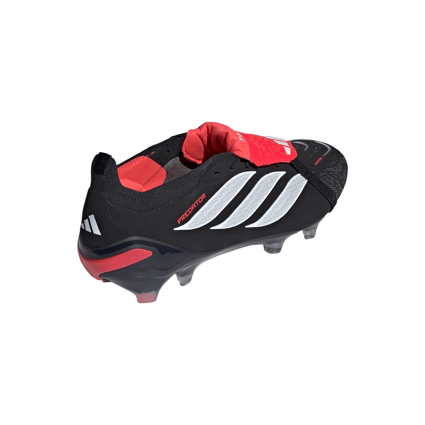 adidas PREDATOR ELITE Fold-Over Tongue Firm Ground Soccer Cleats | Core Black / Cloud White / Lucid Red | Men's