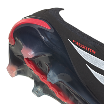 adidas PREDATOR ELITE Fold-Over Tongue Firm Ground Soccer Cleats | Core Black / Cloud White / Lucid Red | Men's