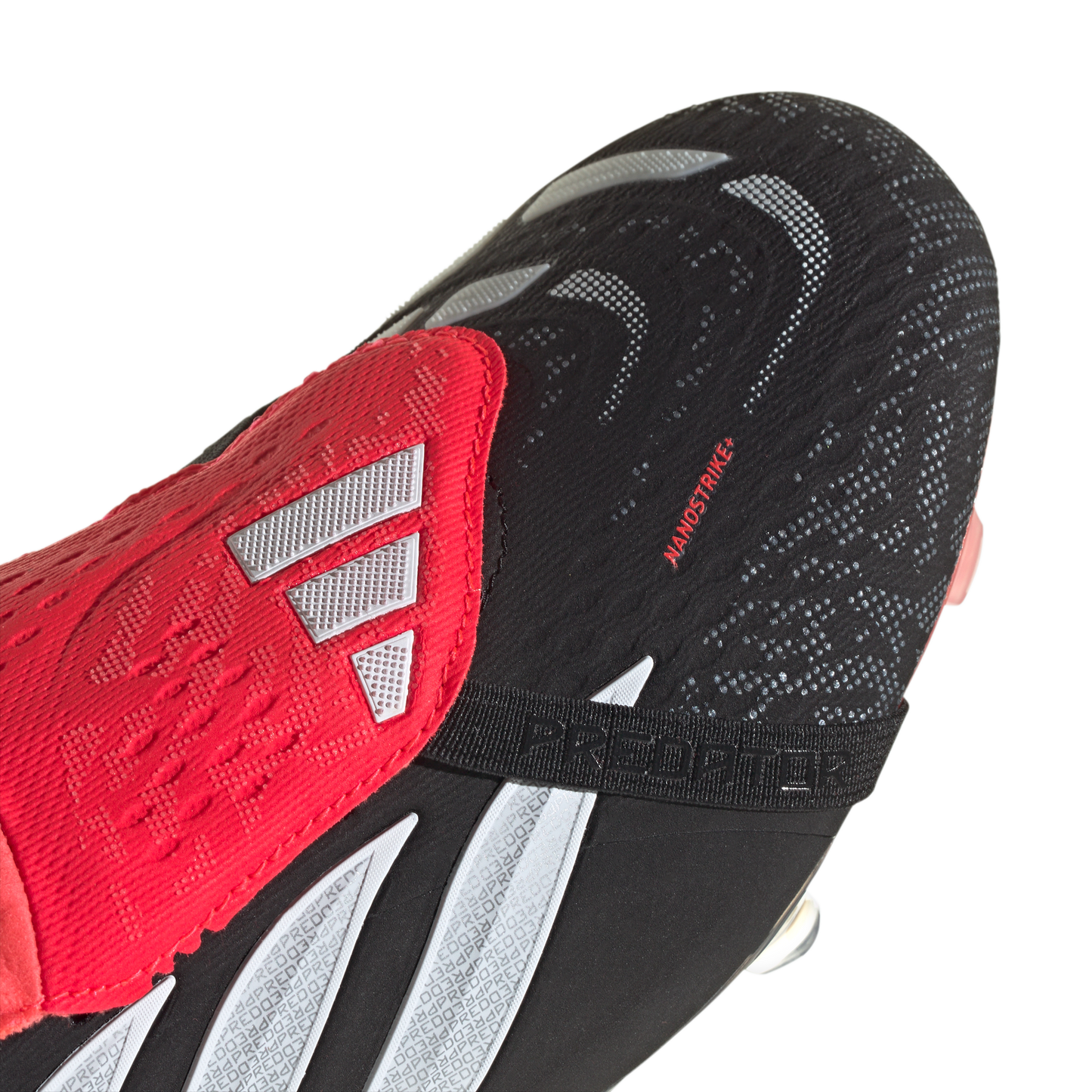 adidas PREDATOR ELITE Fold-Over Tongue Firm Ground Soccer Cleats | Core Black / Cloud White / Lucid Red | Men's