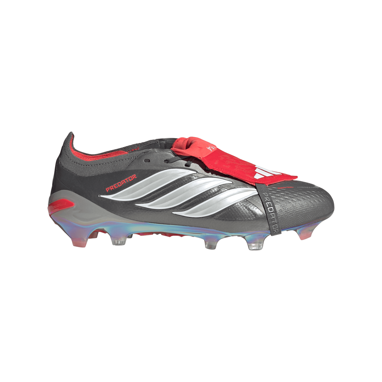 adidas Predator Elite Fold-Over Tongue Firm Ground Soccer Cleats | Iron Metallic / Cloud White / Lucid Red | Men's