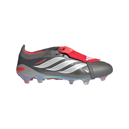 adidas Predator Elite Fold-Over Tongue Firm Ground Soccer Cleats | Iron Metallic / Cloud White / Lucid Red | Men's