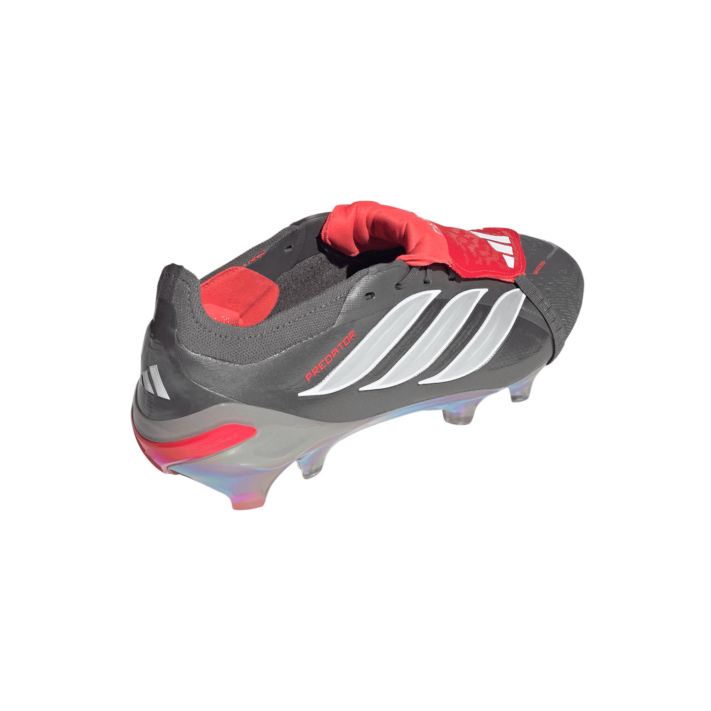 adidas Predator Elite Fold-Over Tongue Firm Ground Soccer Cleats | Iron Metallic / Cloud White / Lucid Red | Men's