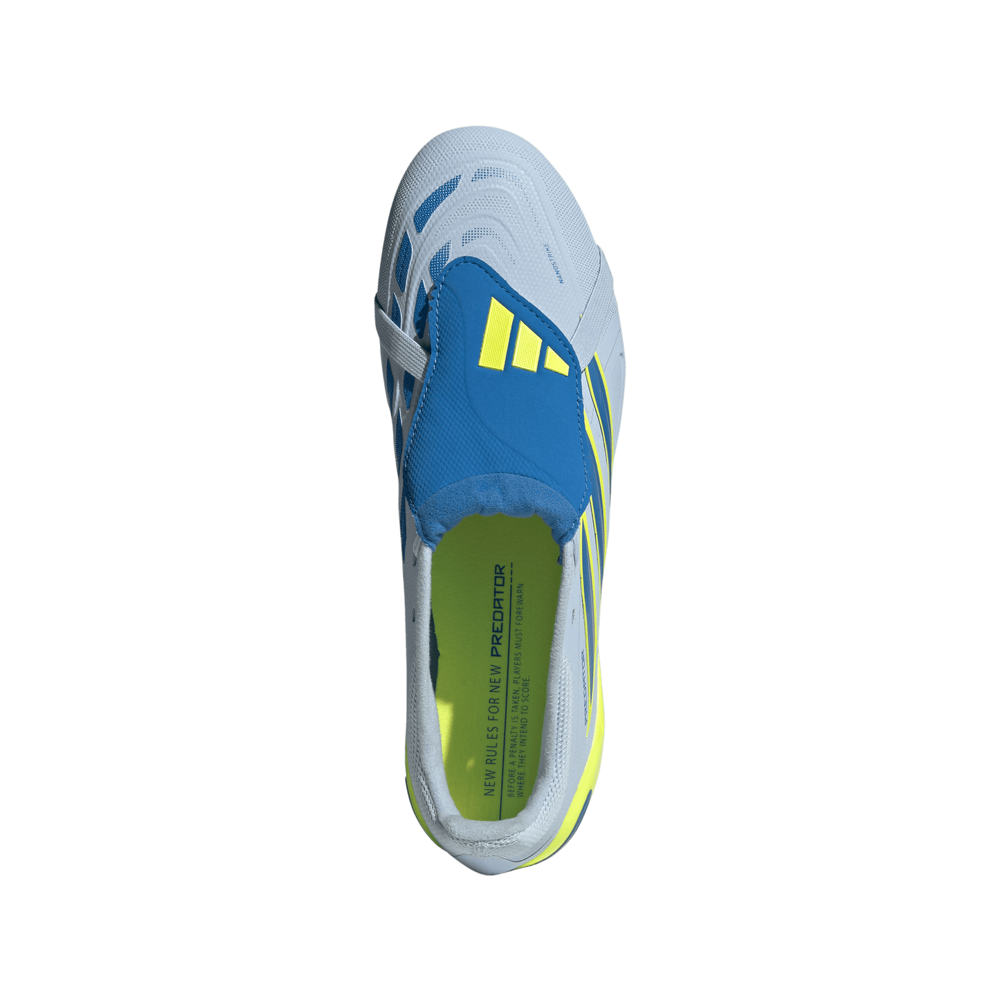 adidas Predator League Fold-Over Tongue FG Soccer Cleats | Crystal Sky / Ray Blue / Team Solar Yellow | Men's