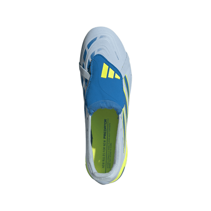 adidas Predator League Fold-Over Tongue FG Soccer Cleats | Crystal Sky / Ray Blue / Team Solar Yellow | Men's