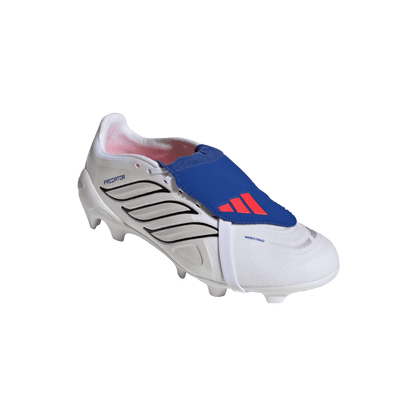 adidas PREDATOR LEAGUE Fold-Over Tongue Firm Ground Soccer Cleats | Cloud White / Zero Metalic / Royal Blue | Men's