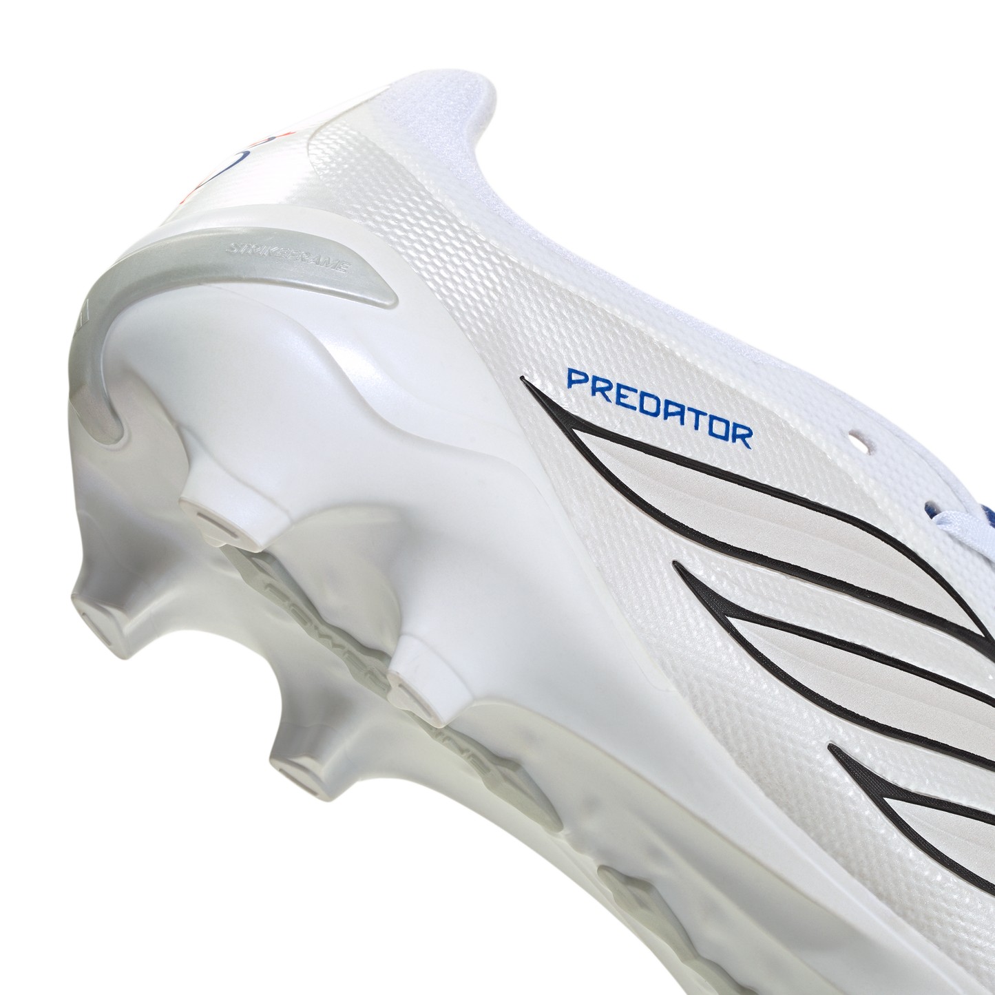 adidas PREDATOR LEAGUE Fold-Over Tongue Firm Ground Soccer Cleats | Cloud White / Zero Metalic / Royal Blue | Men's