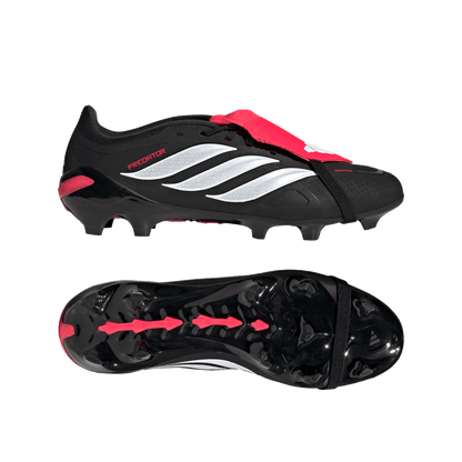 adidas PREDATOR LEAGUE Fold-Over Tongue Firm Ground Soccer Cleats | Core Black / Cloud White / Lucid Red | Men's