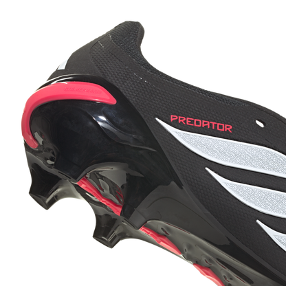 adidas PREDATOR LEAGUE Fold-Over Tongue Firm Ground Soccer Cleats | Core Black / Cloud White / Lucid Red | Men's