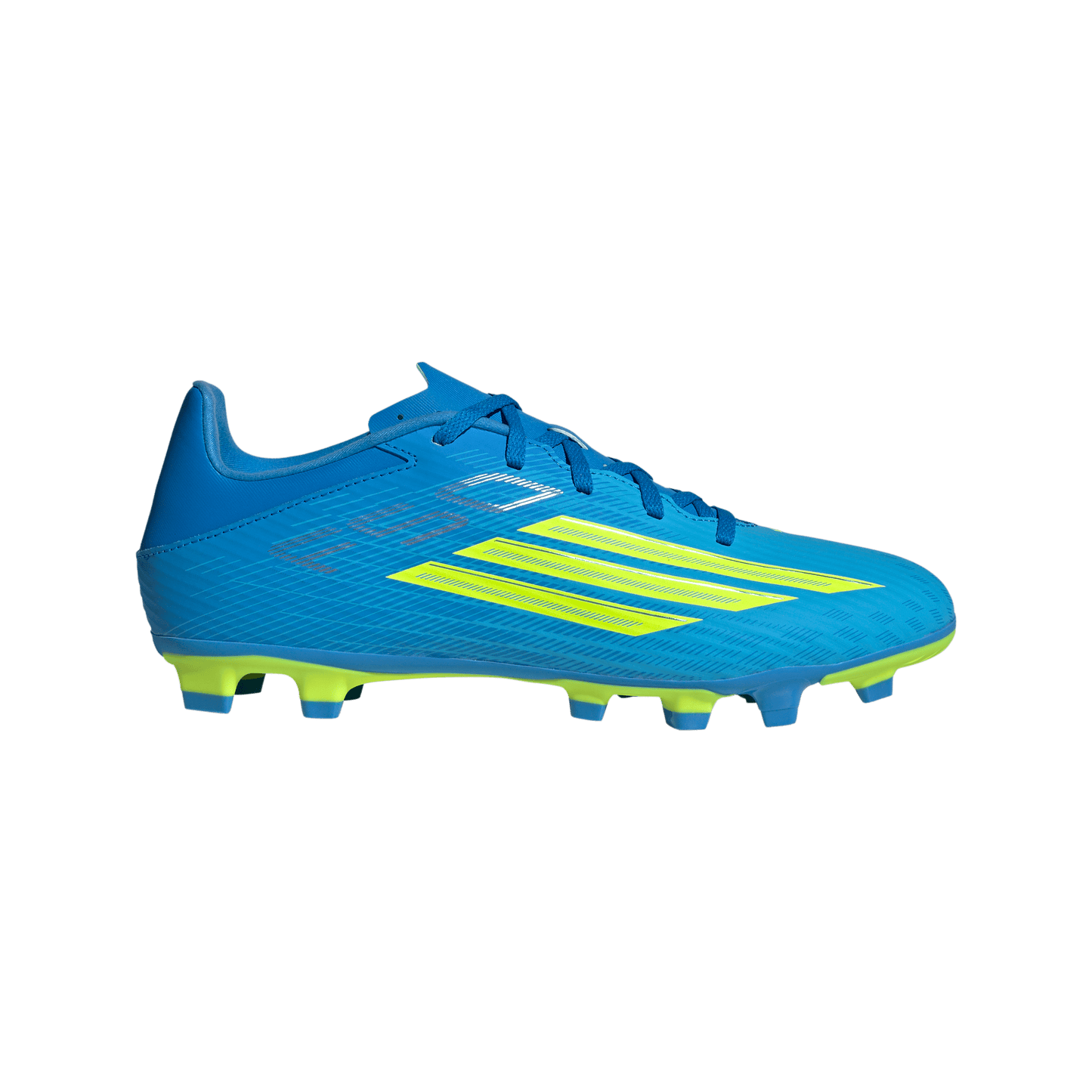 adidas F50 CLUB Firm Ground / Multi Ground Soccer Cleats | Lucid Ray Blue / Team Solar Yellow 2 / Lucid Aquamarine | Men's