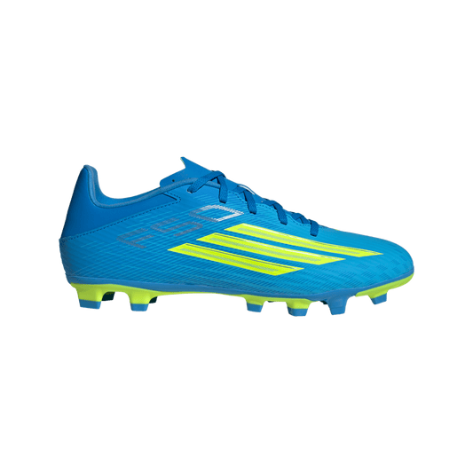 adidas F50 CLUB Firm Ground / Multi Ground Soccer Cleats | Lucid Ray Blue / Team Solar Yellow 2 / Lucid Aquamarine | Men's
