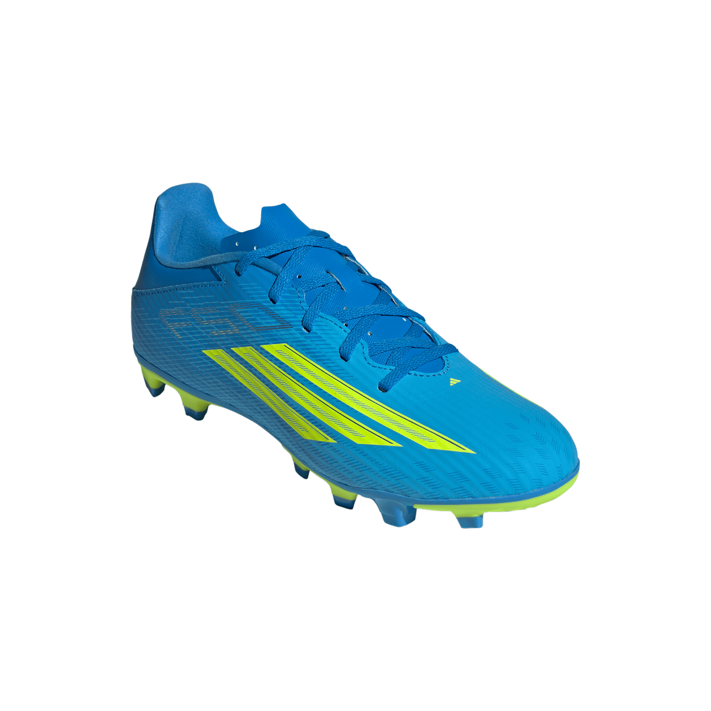 adidas F50 CLUB Firm Ground / Multi Ground Soccer Cleats | Lucid Ray Blue / Team Solar Yellow 2 / Lucid Aquamarine | Men's