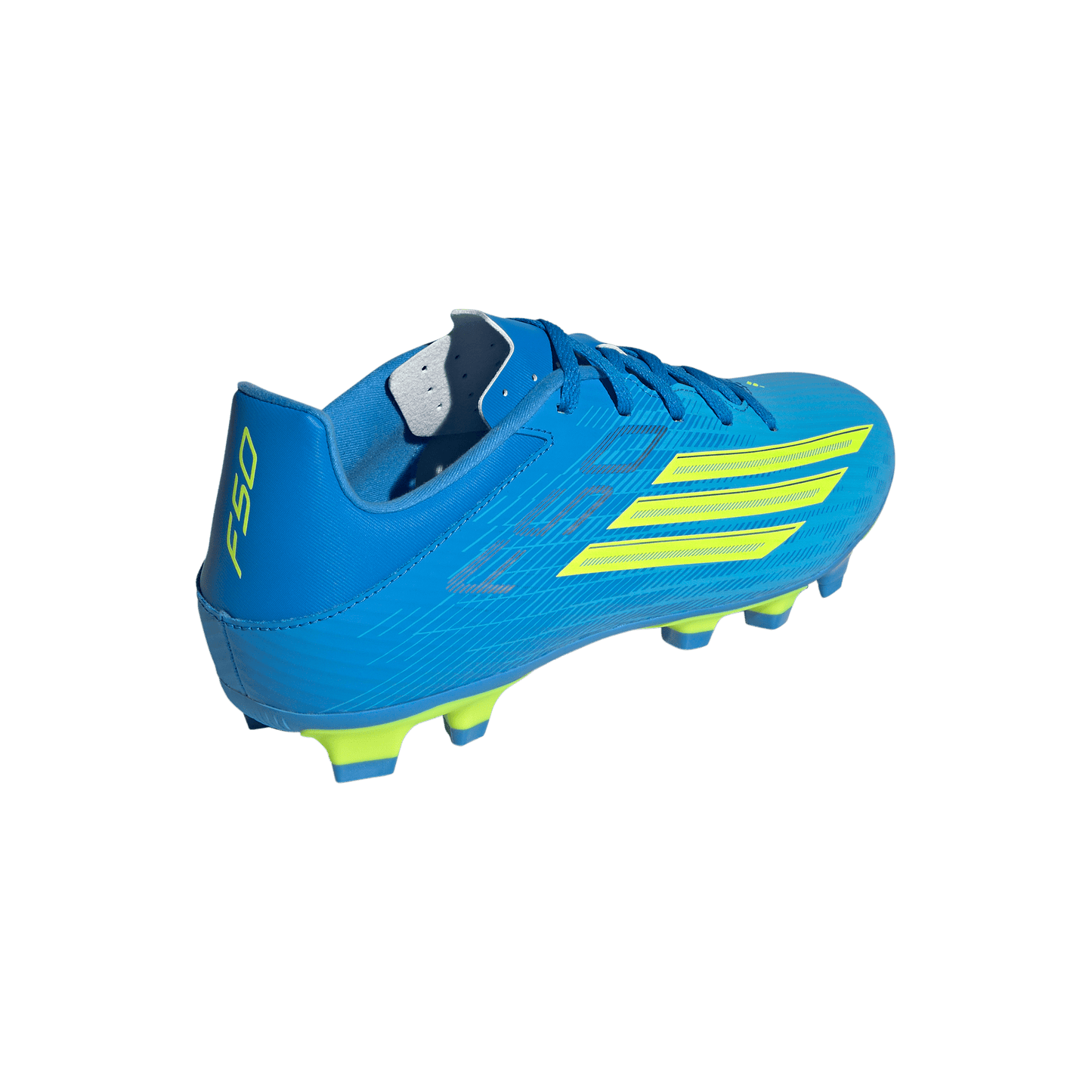 adidas F50 CLUB Firm Ground / Multi Ground Soccer Cleats | Lucid Ray Blue / Team Solar Yellow 2 / Lucid Aquamarine | Men's